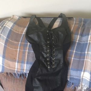 Leather vest leather dress